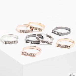 🌸2/$20 NWT TORRID Ring Set - Mixed Metal Rhinestone